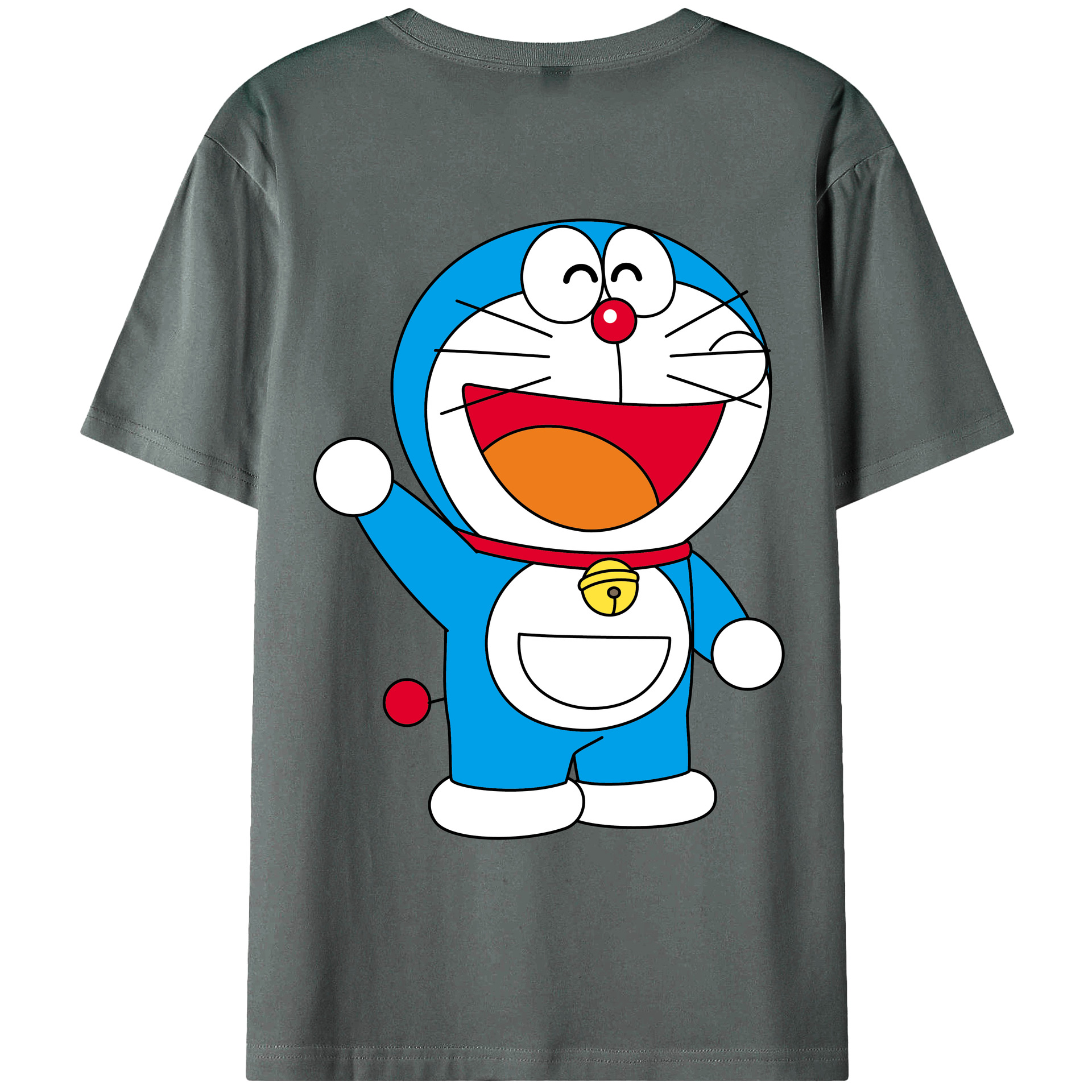 （画像用） ドラえもん Doraemon 綿100％ メンズ半袖Tシャツ（バックプリント） 通気性